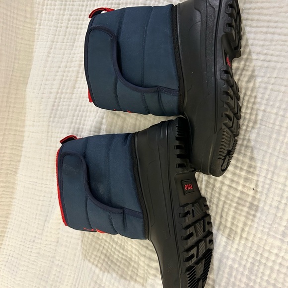 Polo RALPH LAUREN Snow boots US size 2 BOYS Navy, red lining, black rubber soles - Picture 3 of 13